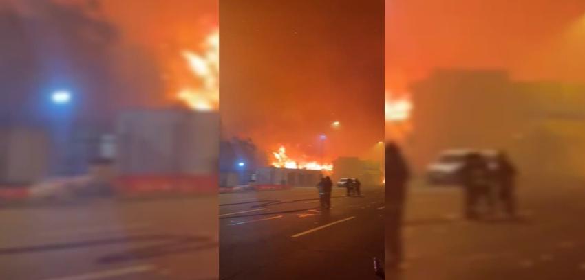 Autopista del Itata suspende tránsito: Peaje Agua Amarilla fue alcanzado por incendio forestal