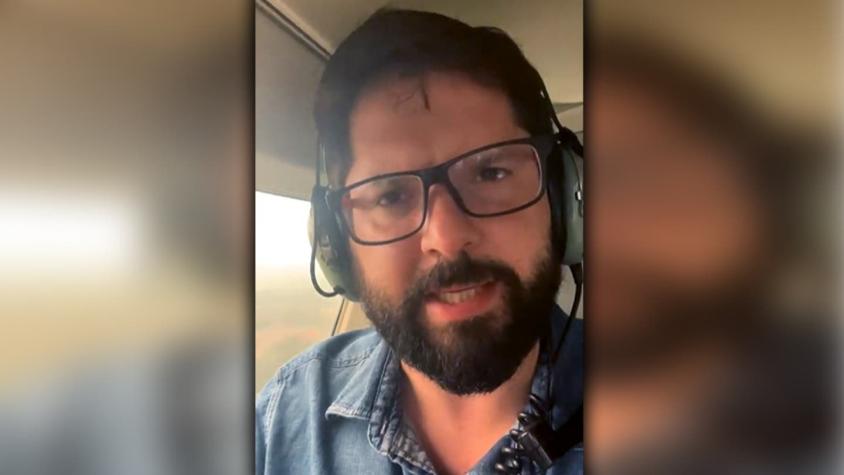 Presidente Boric en sobrevuelo por los incendios forestales: “No los vamos a dejar solos” Presidente Boric en sobrevuelo por los incendios forestales: “No los vamos a dejar solos”
