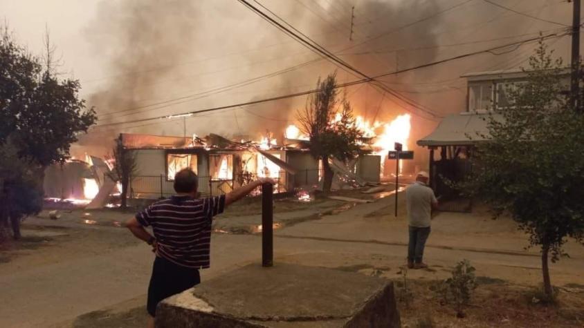 Senapred ordenó evacuar la totalidad de Purén por incendio forestal