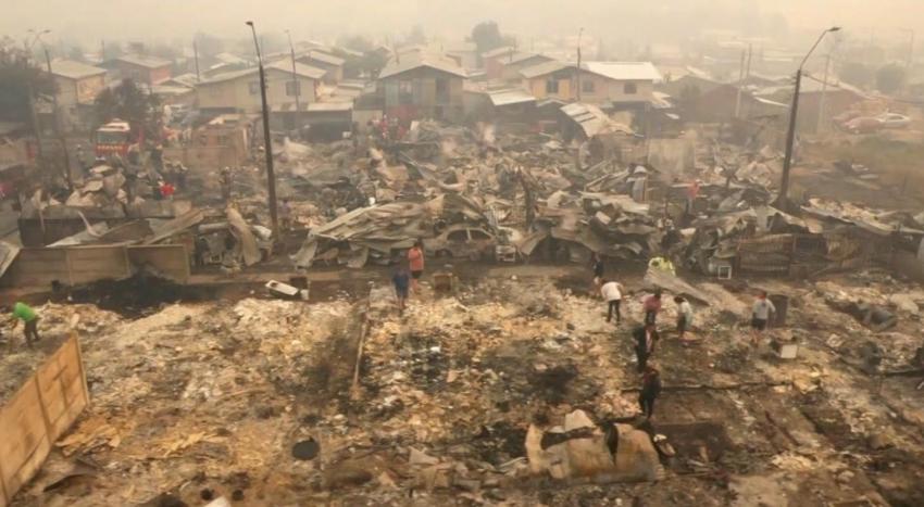 [VIDEO] El dramático amanecer de Purén: Cientos de casas destruidas por las llamas