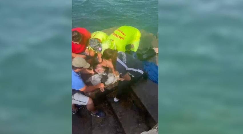 Niña de 13 años se lanzó al mar para salvar a buzo en playa de Valparaíso