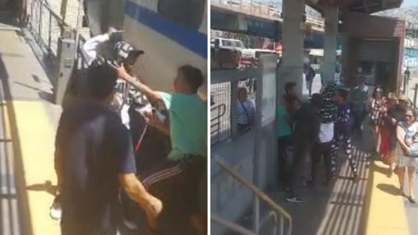 Violenta riña se registró en estación Barón del Metro de Valparaíso