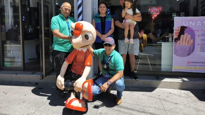 Recuperan figura de Condorito que fue robada desde el centro de Concepción