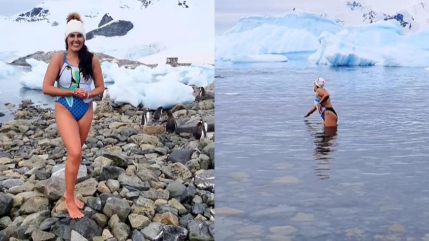 Bárbara Hernández logra récord al nadar 2,5 Km en la Antártida: "Mi mayor rival es el miedo"