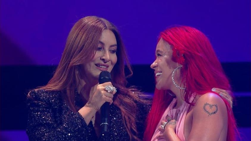 La emoción de Karol G al cantar con Myriam Hernández en Viña 2023: interpretaron icónica canción