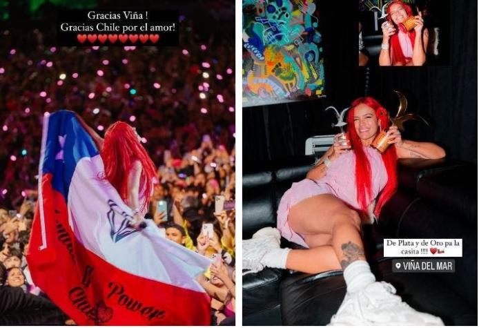 "De plata y de oro": Karol G comparte resumen de su paso por Viña y agradece al público chileno