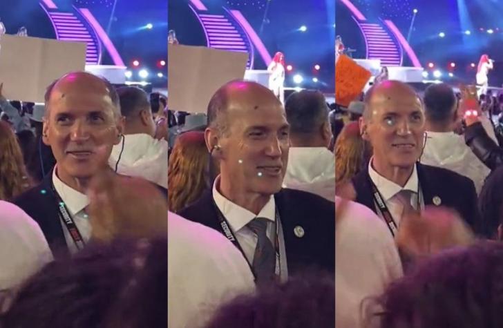 [VIDEO] Guardia se hace viral al ser captado coreando 'Tusa' en show de Karol G en Viña