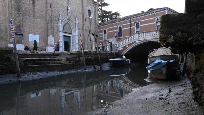 Insólito espectáculo: ¿Por qué se secaron los turísticos canales de Venecia?
