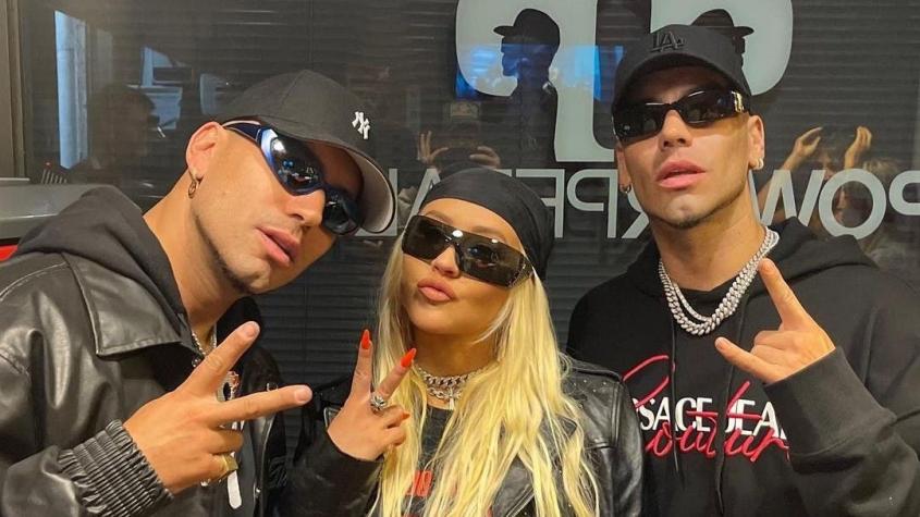 El épico encuentro entre Christina Aguilera y los Power Peralta en la previa de su show en Viña 2023