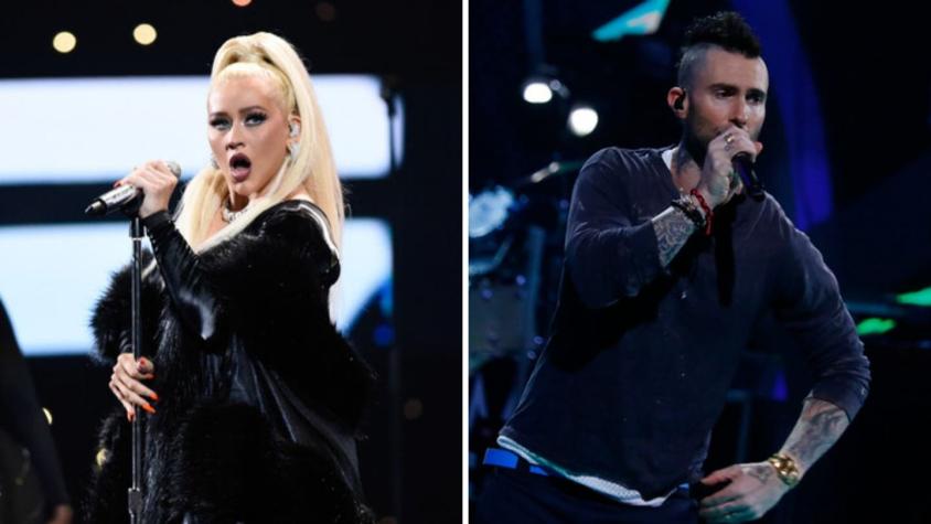 "Aprende": Redes sociales recordaron a Adam Levine con presentación de Christina Aguilera en Viña