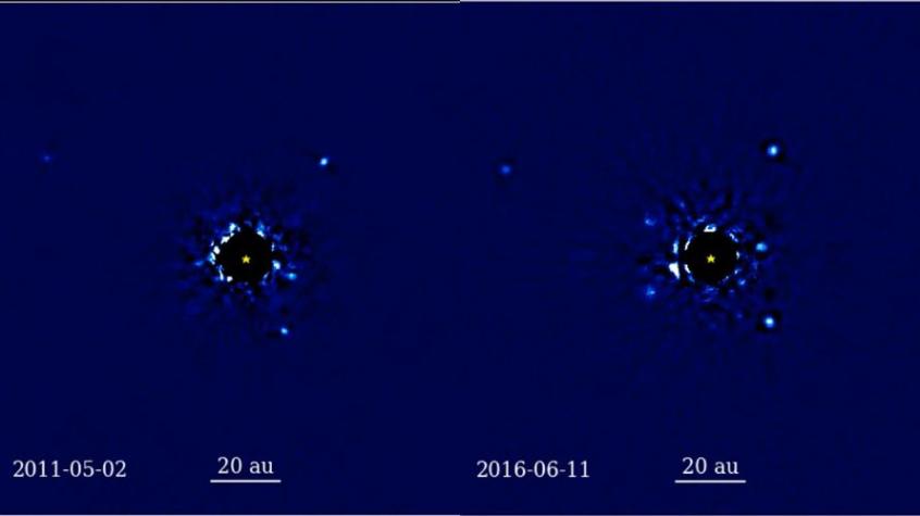 Espectacular: imágenes captan cómo unos planetas giran alrededor de una estrella distante