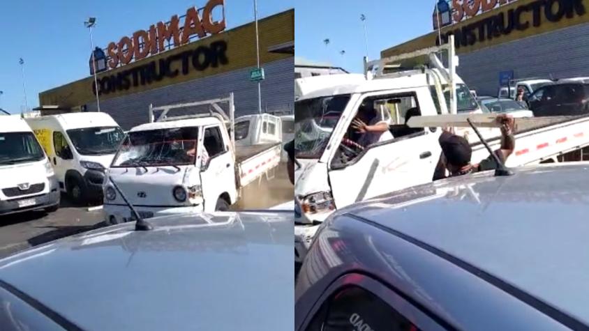 [VIDEO] Captan descomunal pelea entre conductores en centro comercial de Viña del Mar