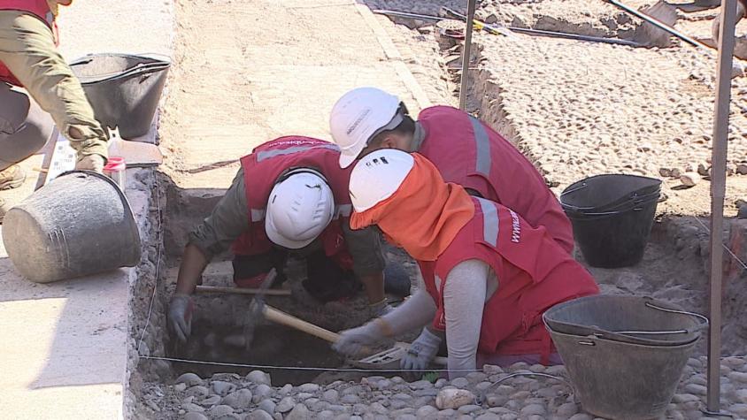 [VIDEO] Encuentran restos arqueológicos en futura Línea 7 del Metro de Santiago
