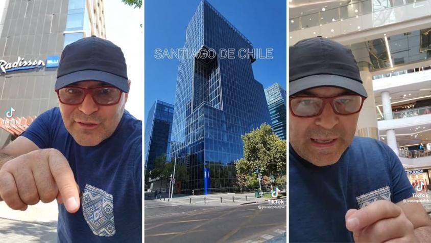 Mexicano se llena de comentarios tras decir que Santiago "es la ciudad más gringa de América Latina"