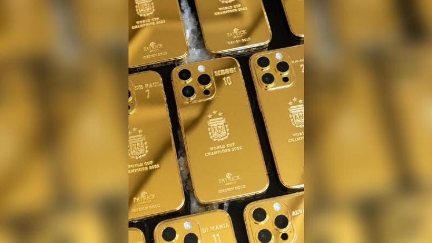 Los iPhone 14 de oro (y su valor en pesos chilenos) que Messi regaló a compañeros de la Albiceleste