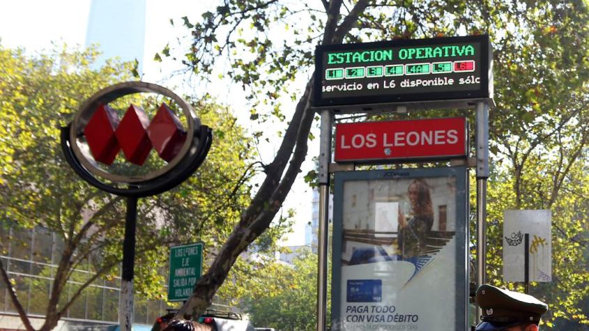 Metro: Estación Los Leones cerrada y sin detención de trenes por operativo de bomberos