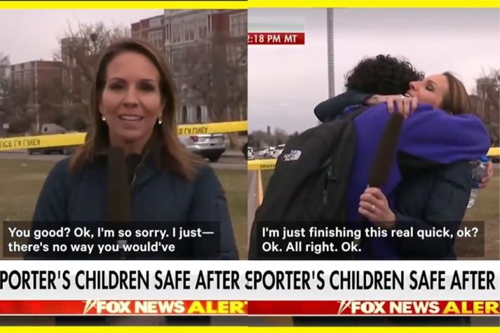 "Lo siento mucho": Periodista detiene despacho en vivo para abrazar a su hijo tras tiroteo