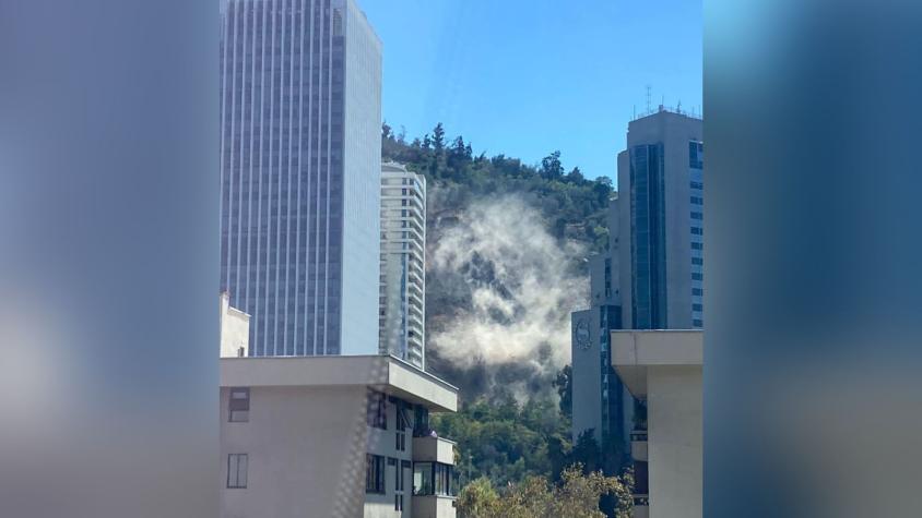 Reportan desprendimiento de tierra en el Cerro San Cristobal tras fuerte temblor