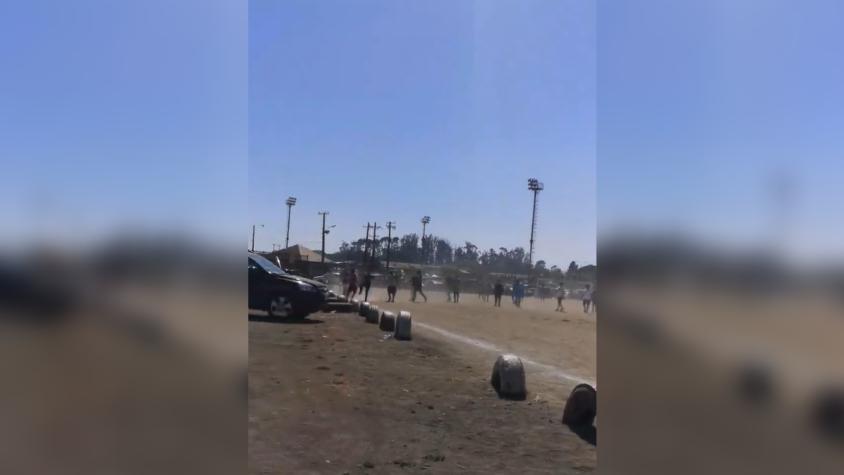 Violenta pelea en partido de fútbol amateur en Hualpén termina con apuñalados y un hombre atropellado