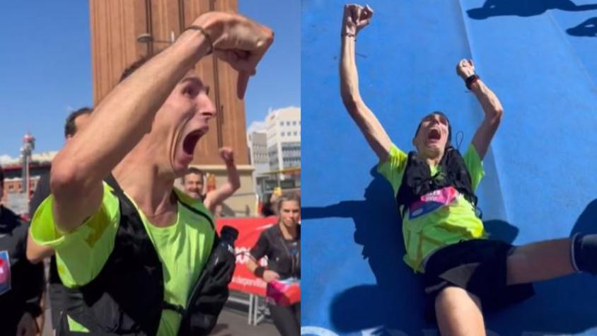 La histórica hazaña de atleta con parálisis cerebral: completó maratón de Barcelona