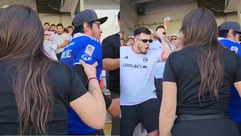 Hincha azul ingresa con camiseta de la U a sector de Colo Colo y así fue expulsado por fanáticos albos