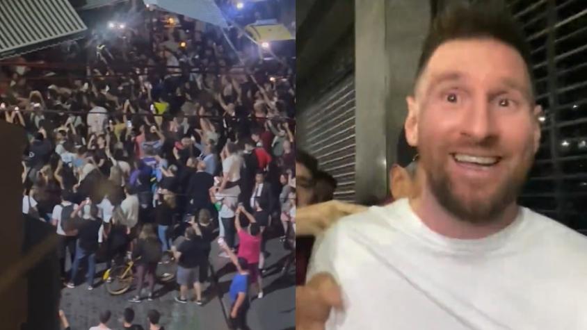 Noche de rockstar: La locura que desató Messi al salir a comer de noche a un restaurante en Argentina
