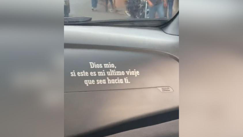 "Yo me bajo": El poco tranquilizador mensaje de un taxista que se hizo viral
