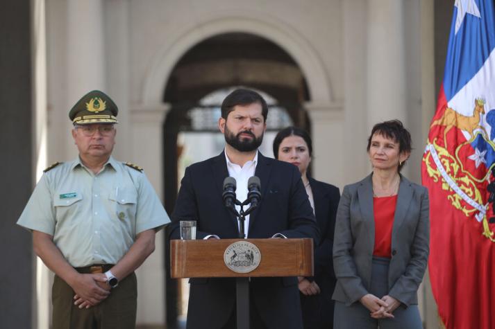 Presidente Boric envía mensaje a los delincuentes: “Sepan que nuestros carabineros se van a defender”