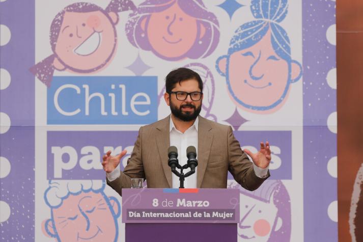 Boric en el 8M: “Vamos a atender la urgencia de un Chile más justo para las mujeres” 