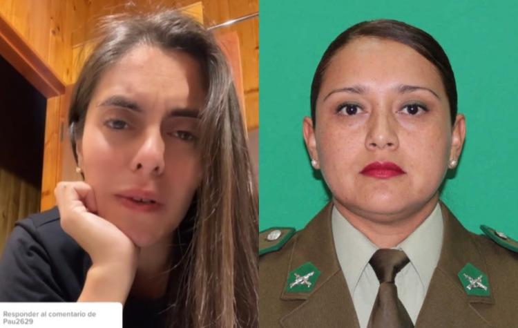 Carabinera viral en TikTok hizo fuerte descargo por asesinato de su colega: "No tienen idea cómo es nuestra vida"