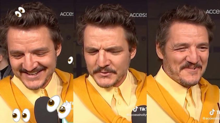 La incómoda situación que vivió Pedro Pascal y que se hizo viral: reportera le mostró mensajes sexuales de sus fans