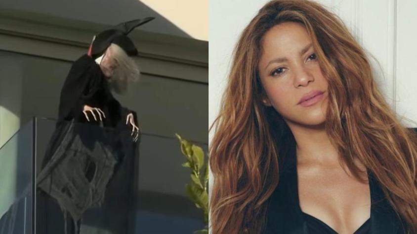 Revelan insólita razón por la que Shakira puso una bruja en su balcón mirando a la casa de sus exsuegros 