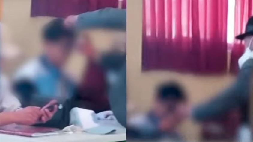 [VIDEO] Auxiliar de colegio cortó pelo a estudiante tras considerar que lo tenía muy largo