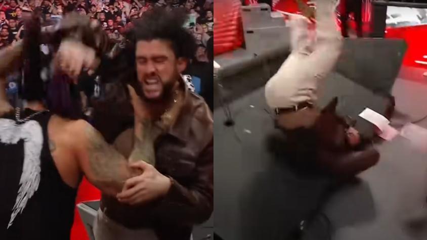 [VIDEO] Destruyeron una mesa con él: La brutal golpiza que sufrió Bad Bunny en la WWE