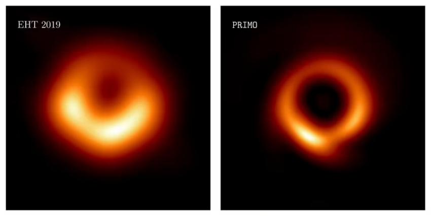 Inteligencia artificial mejora la primera imagen de un agujero negro