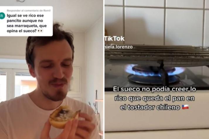 "Me encanta, esto es lo mejor": Sueco alucina con el pan en tostador chileno