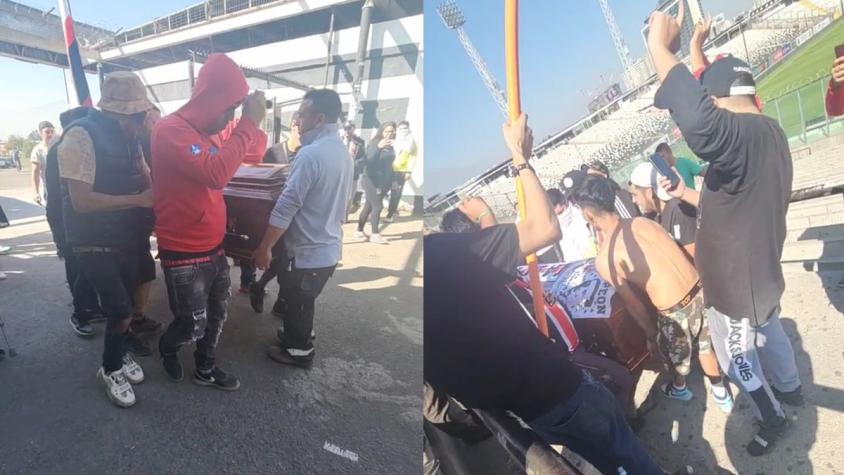 Así fue el momento en que hinchas de Colo Colo ingresan ataúd al Monumental para despedir a fanático