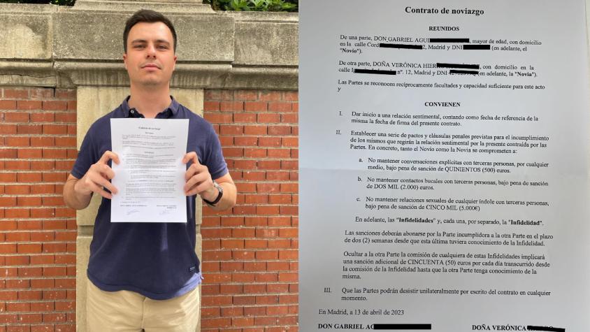 Hombre firmó contrato "anti infidelidad" con su novia: Arriesga más de 4 millones de multa si la engaña