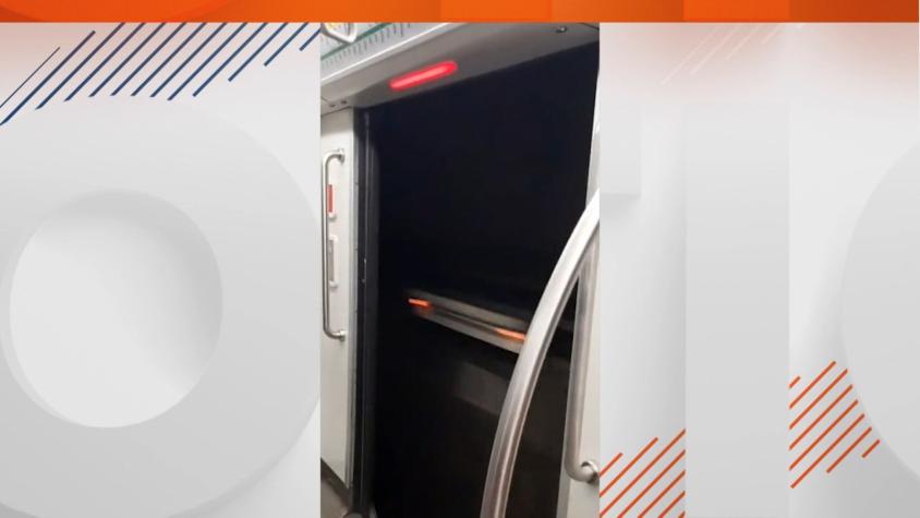 [VIDEO] Metro circula con puerta abierta por línea 2: "No respetaron protocolo"