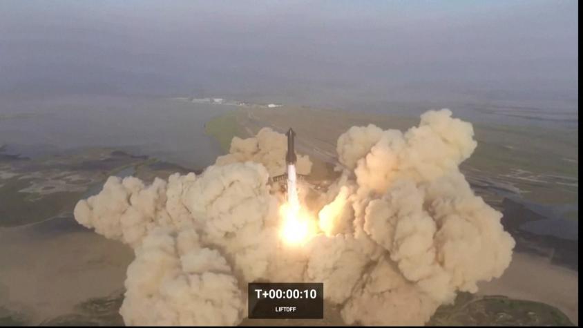 Megacohete Starship de SpaceX explotó en pleno vuelo