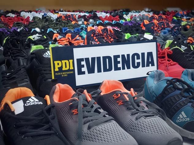 PDI de San Antonio incauta 360 pares de zapatillas falsificadas avaluadas en 18 millones de pesos