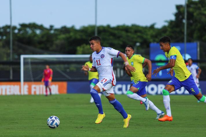 Chile sufrió dura derrota ante Brasil en el inicio del Sudamericano Sub 17