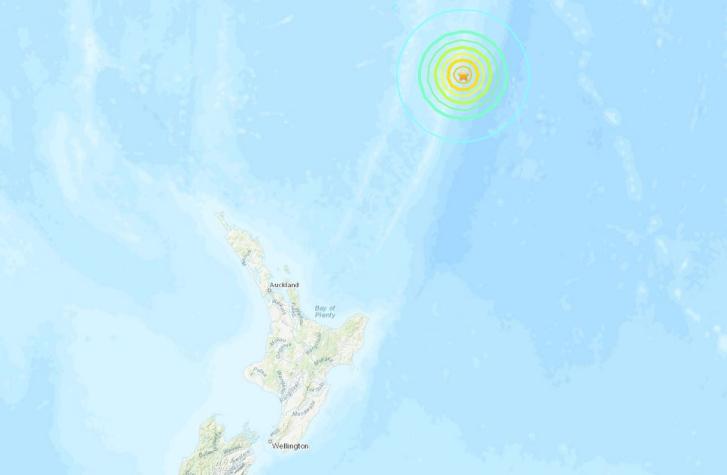 Terremoto magnitud 7,3 se registra en las Islas Kermadec, en Nueva Zelanda