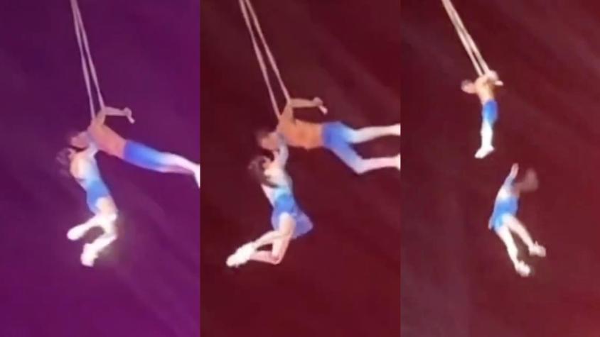 Trapecista muere tras caer de una altura de 9 metros en pleno acto circense: su esposo no pudo atraparla