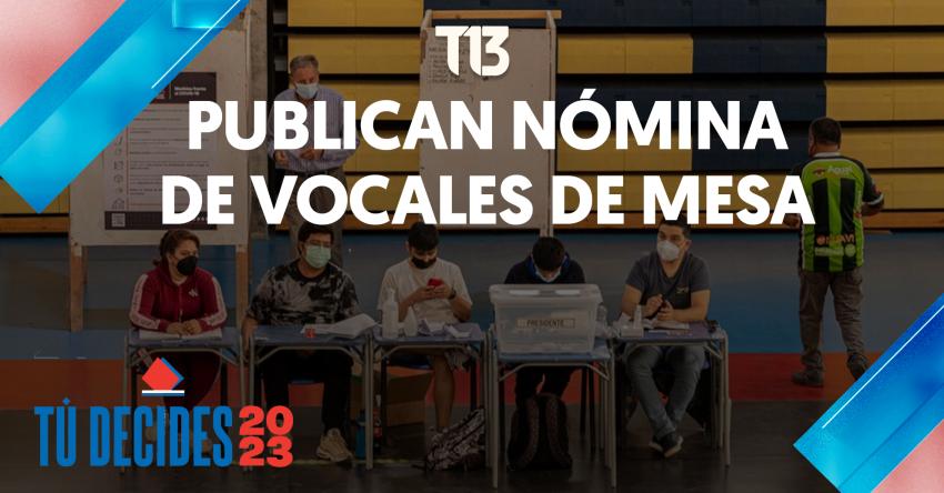 Elecciones 2023: Servel publica nómina con vocales y mesas de votación