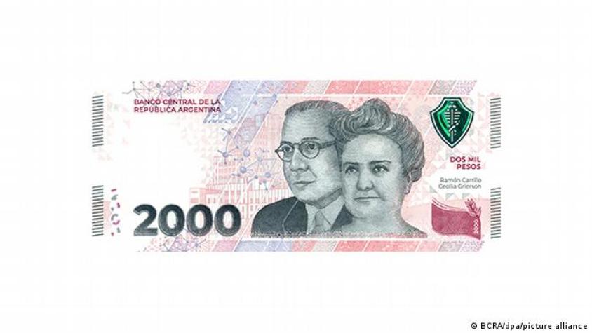 Argentina saca un billete de 2.000 pesos ante la inflación