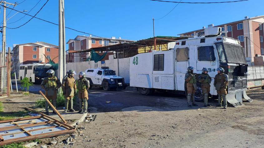 Cinco detenidos tras masivo desalojo de más de 200 departamentos en San Pedro de la Paz