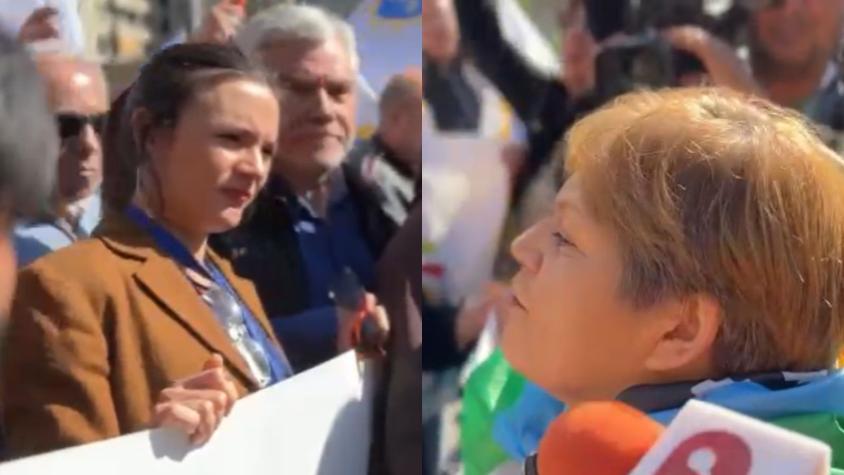 [VIDEO] Manifestante increpa a ministra Vallejo por aprobación de Ley Naín-Retamal 