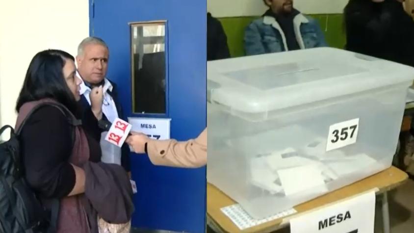 [VIDEO] Votante se enojó porque le habrían cortado mal la papeleta: Habría sido un malentendido 