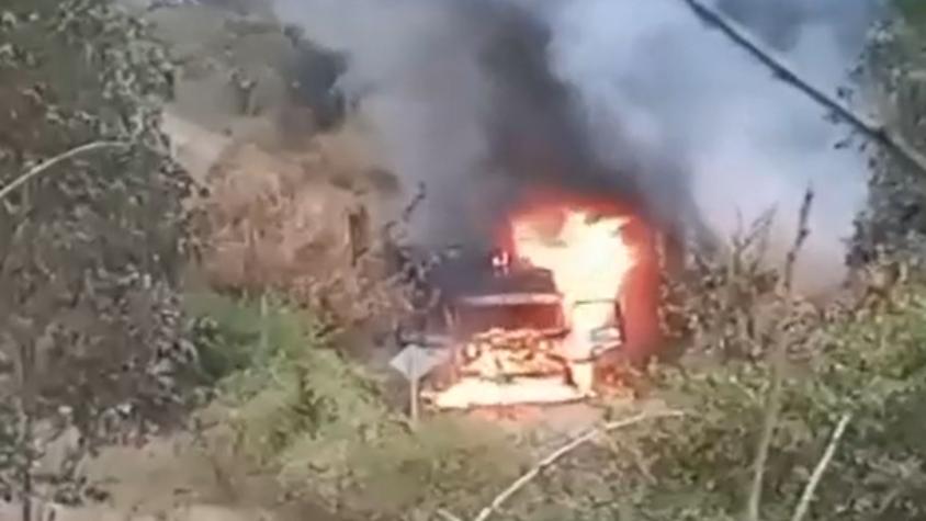 Desesperada huida de víctima de atentado en Traiguén: Atacaron su camión y lo quemaron